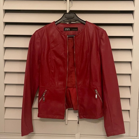 Zara Jackets & Coats Zara Leather Jacket Poshmark